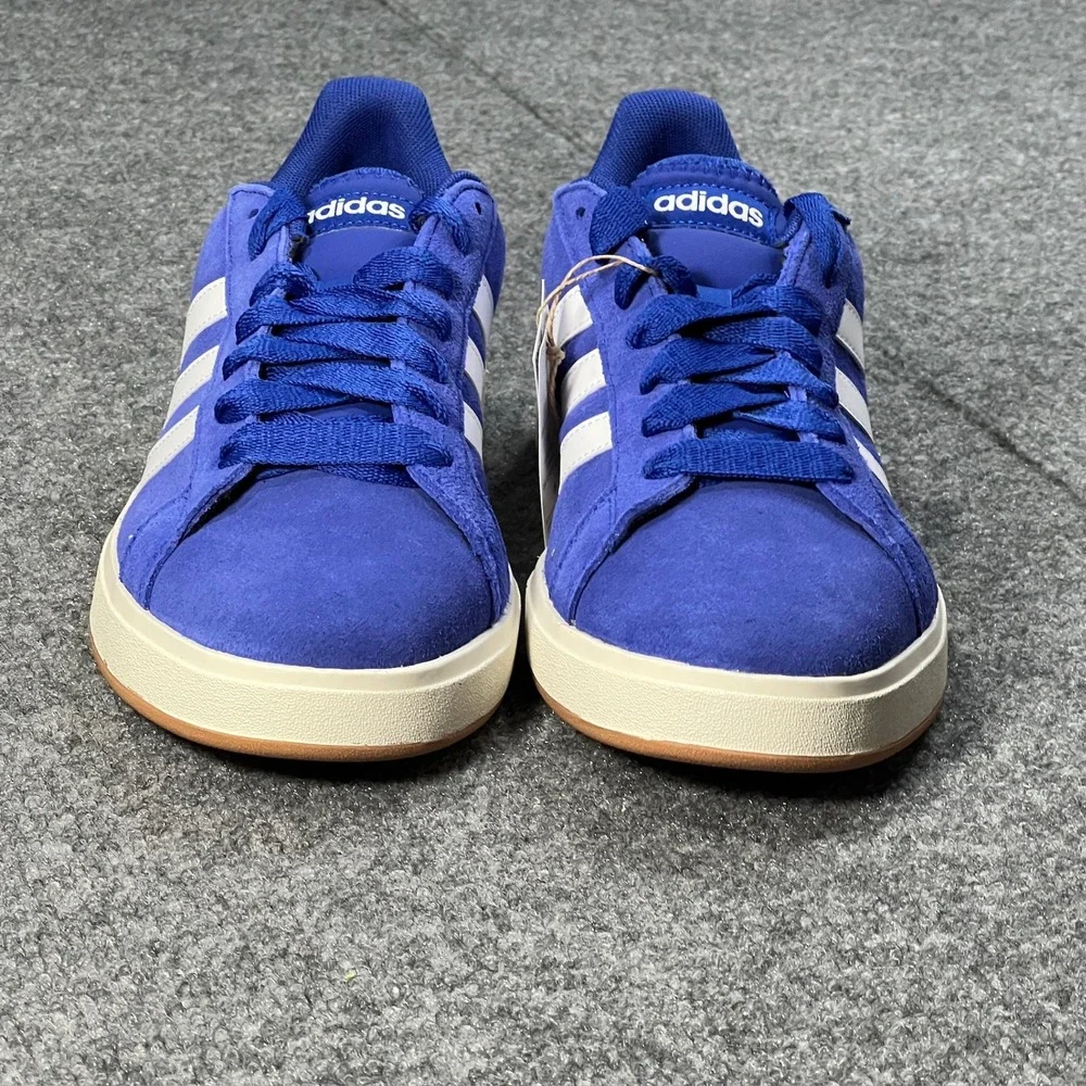 NEW Adidas Grand Court Base 00s Mens 11.5 Blue White Suede Shoes Sneakers IH1039